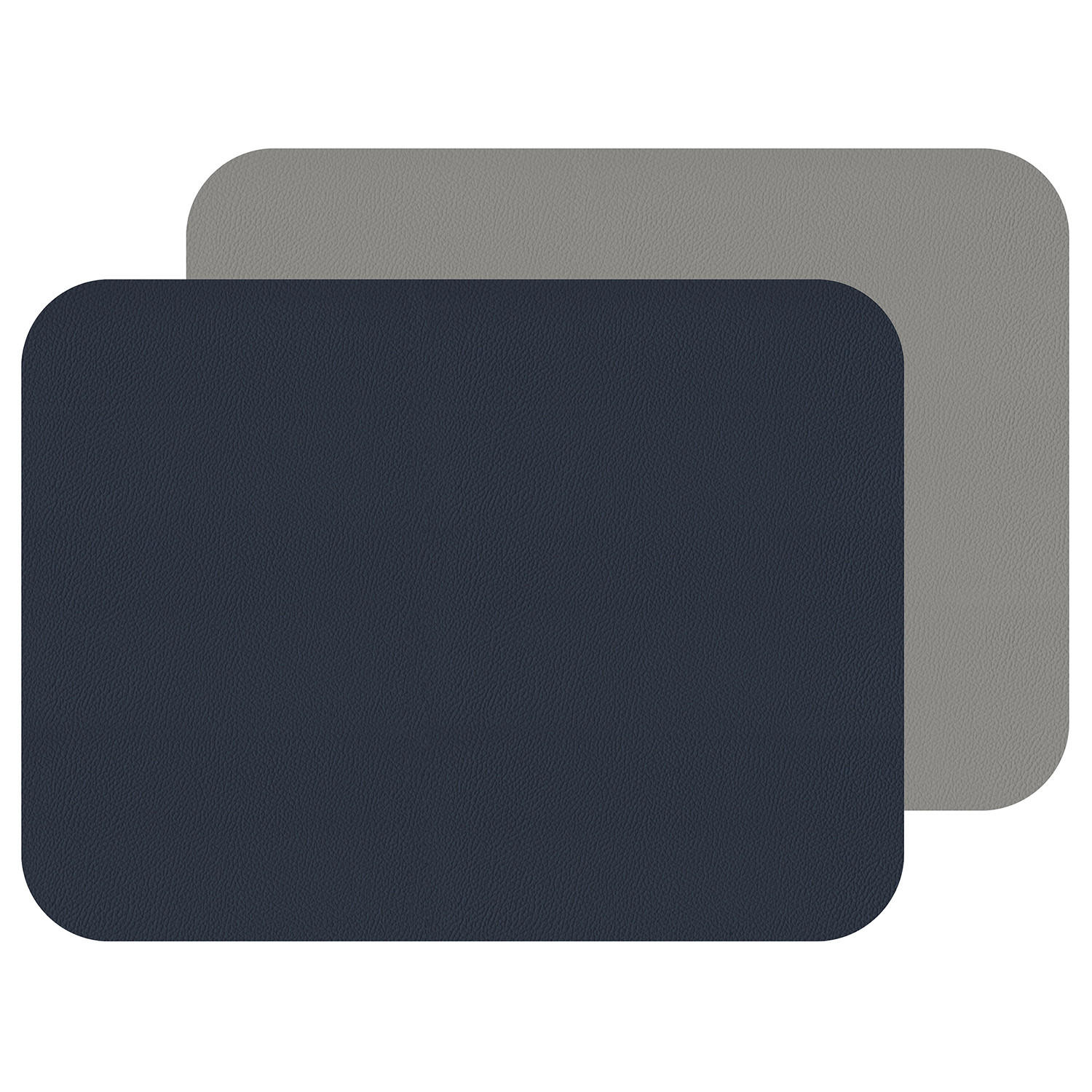 FLEXIMATS Platzsets, 2er Sets, 46x33cm, Navy/Grau - Grau, Textil (33/46/0.2cm) - Freeform