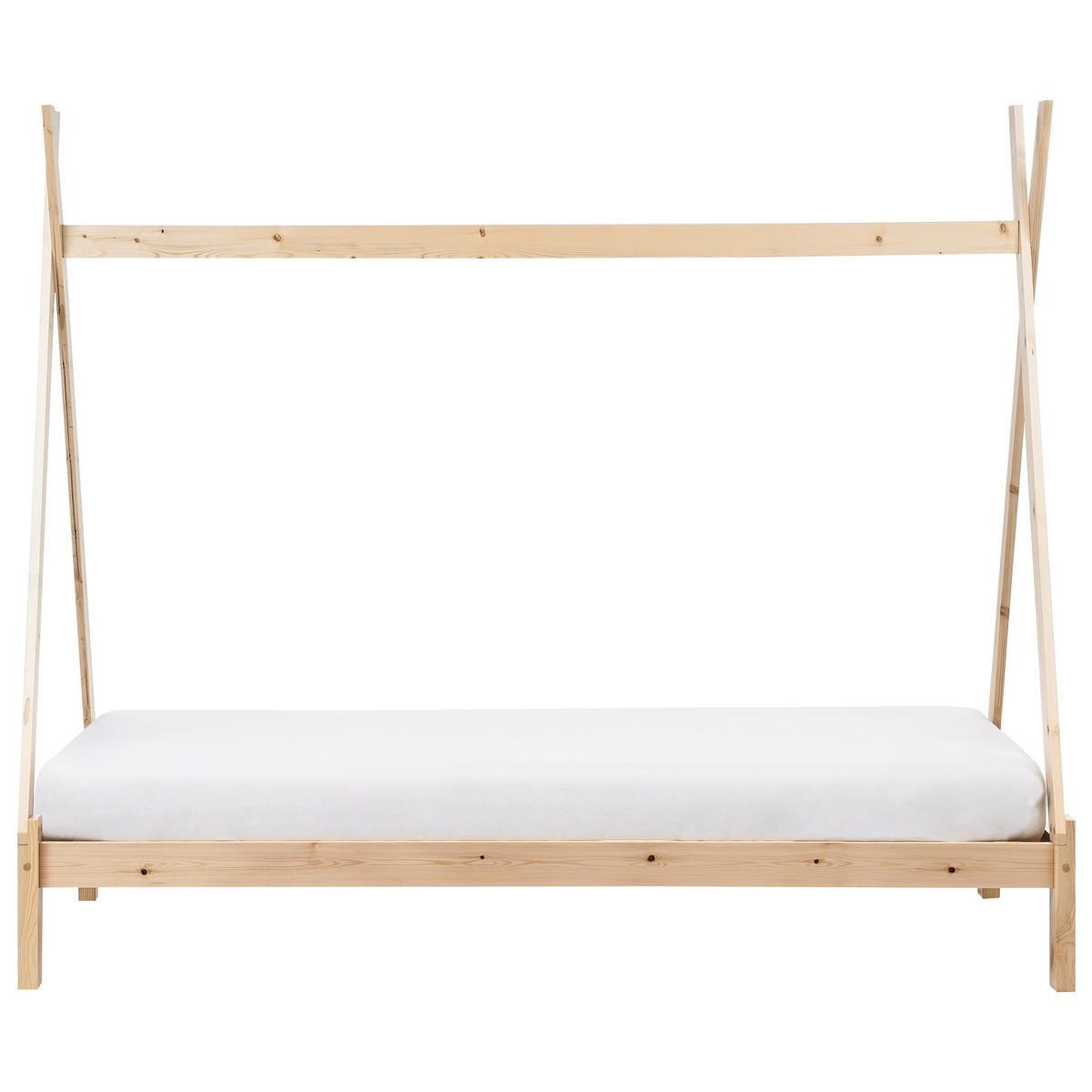 KINDERBETT 90x200 cm Heller Holzfarbton Devay - Hellbraun, Holz (90/200cm) - Beliani