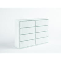 KOMMODE NUDO 120/101,5/39cm mit 8 Schubladen Türen Weiß - Weiß, Holzwerkstoff (120/101.5/39cm) - MASSENO