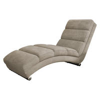 RELAXLIEGE Holiday - Taupe/Chromfarben, Holz/Textil (62/84/180cm) - MIRJAN24
