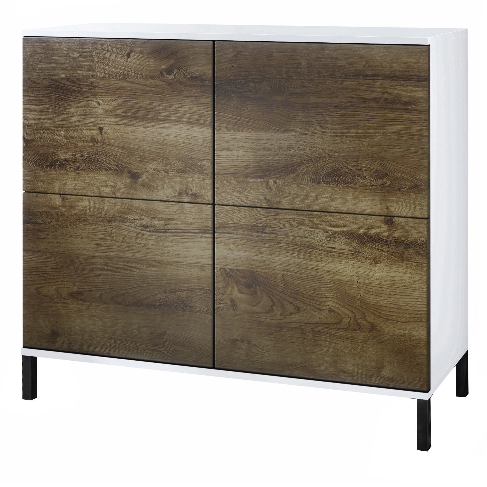 KOMMODE Rova Eiche Ribbeck - Alteiche, Holzwerkstoff (92.5/83.5/35cm) - Vladon