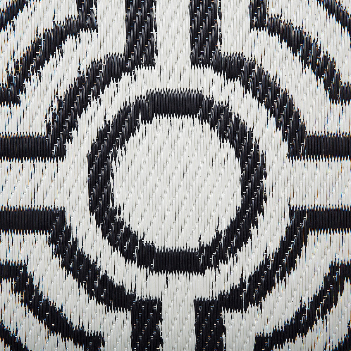 OUTDOOR-TEPPICH Bidar 180/90 cm - Schwarz, Kunststoff (90/180cm) - Beliani