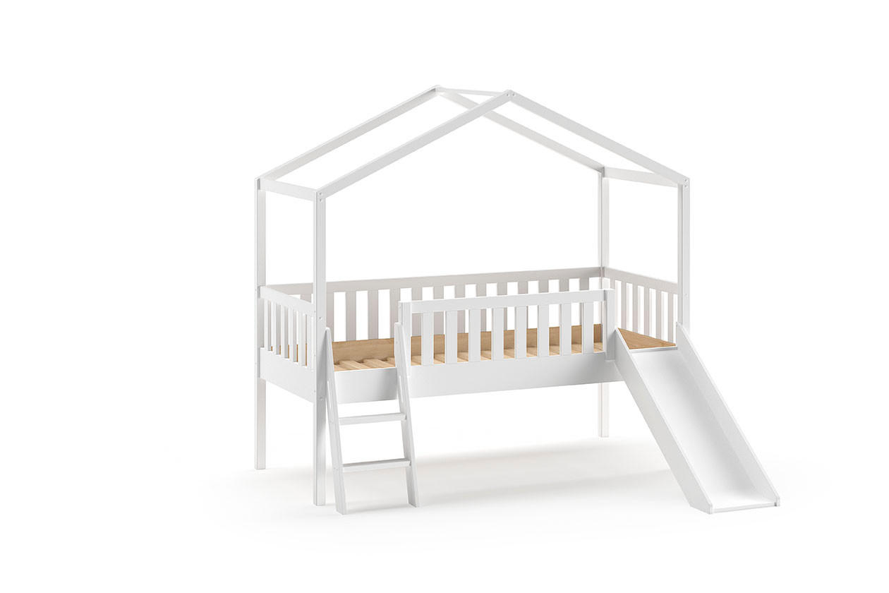 HAUSBETT DALLAS Weiß 192x209x202 cm - Weiß, Holz - FURNLUX