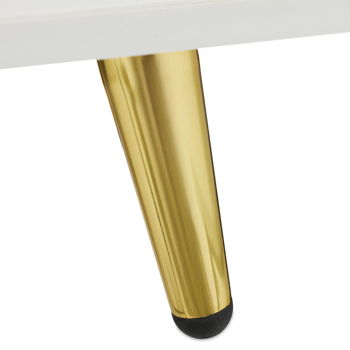 NOČNÍ stolek - bílá, kov/kompozitní dřevo (40/41.5/32.5cm) - Relaxdays