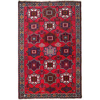 TEPPICH Gashgai Rot 242/157 cm Schurwolle - Rot, Textil (157/242cm) - Looma