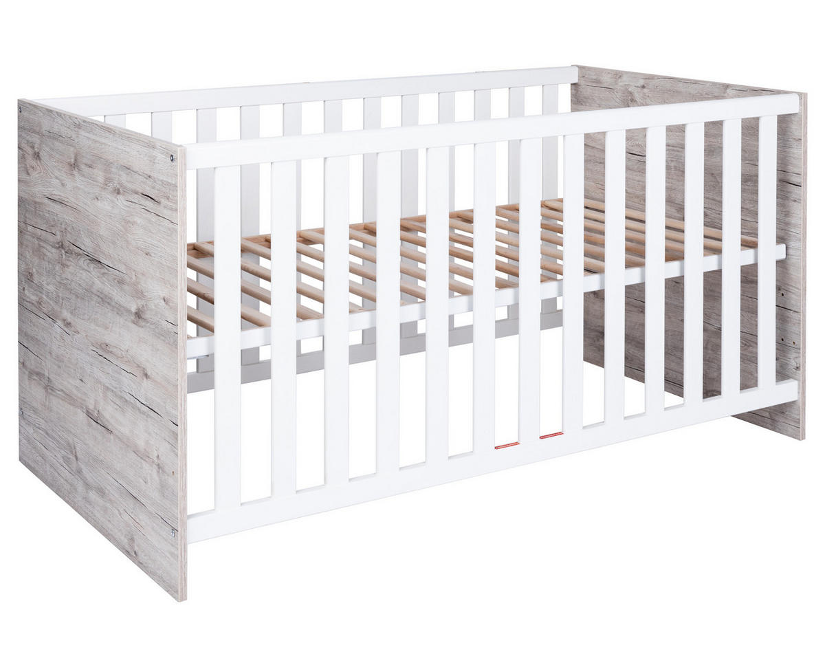 BABYZIMMER Mega-Set Bente 7-tlg. - Eichefarben/Silberfarben, Holzwerkstoff/Kunststoff (1/1/1cm) - arthur berndt