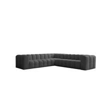 ECKSOFA Solvie In Moly - Anthrazit, Holzwerkstoff/Textil (300/300cm) - Fun Möbel