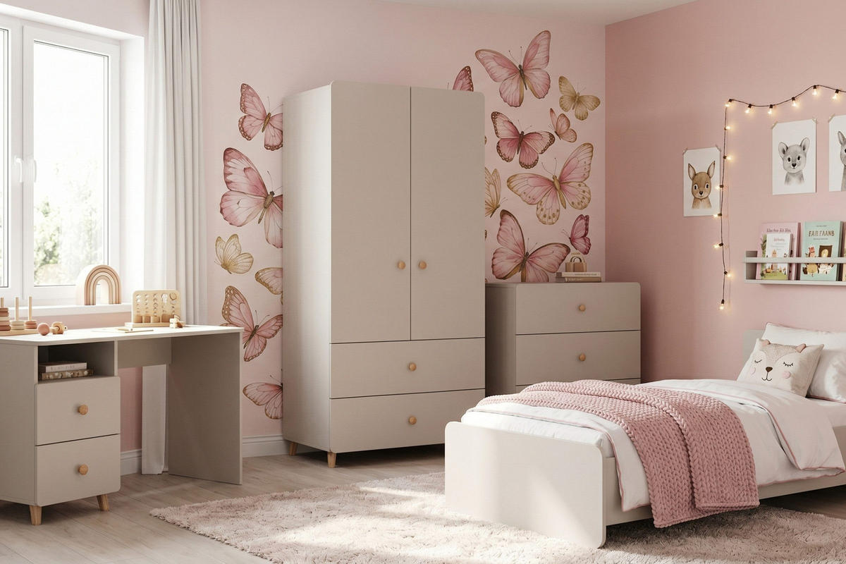 KINDERSCHREIBTISCH MARCO 03 110/75/50 cm in Kaschmir - Kaschmir, Holzwerkstoff (110/75/50cm) - Deine Möbel 24