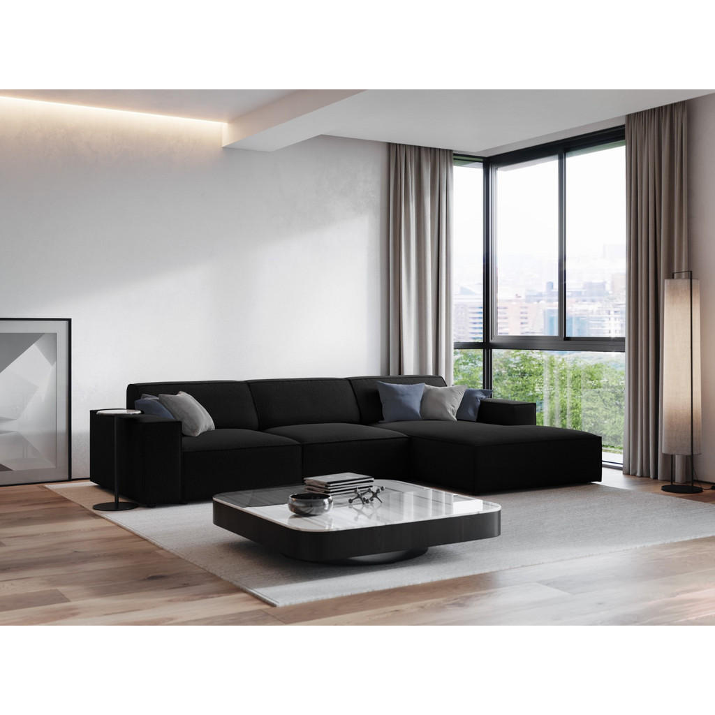Thumbnail - Micadoni Ecksofa, Schwarz, Textil, 4-Sitzer, L-Form, 284x166 cm, Hergestellt in Europa, Wohnzimmer, Sofas & Couches, Woh...