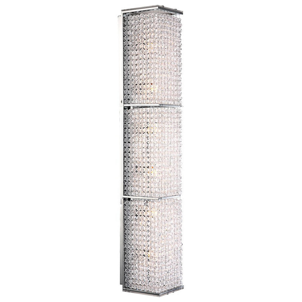 WANDLEUCHTE Caloy Silber Kristalloptik - Silberfarben, Metall (11.5/8/56cm) - Globo Lighting