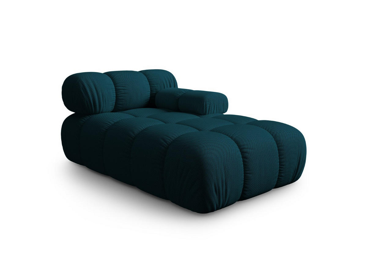 CHAISELONGUE rechts Bellis aus 3D-Stoff marineblau - Blau, Textil (94/70/155cm) - Micadoni
