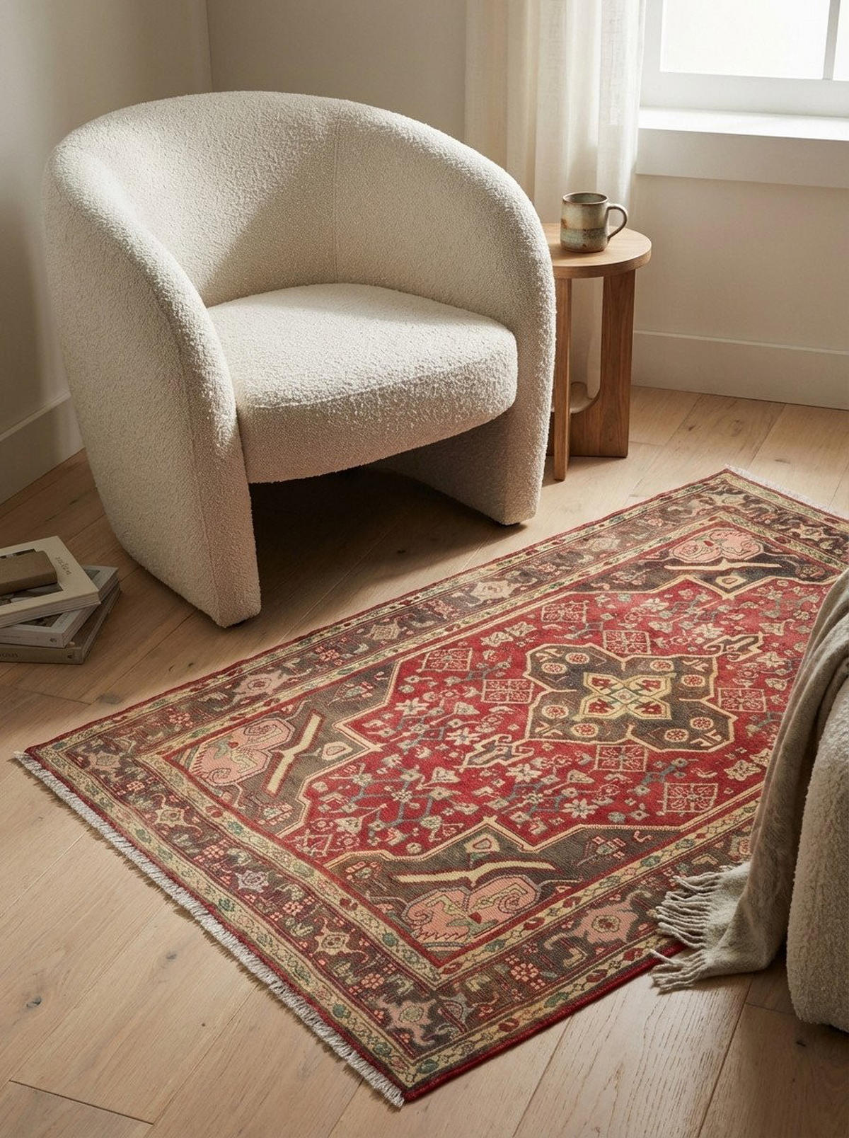 TEPPICH Heritage Mehrfarbig 156/106 cm Schurwolle - Multicolor, Textil (106/156cm) - Looma