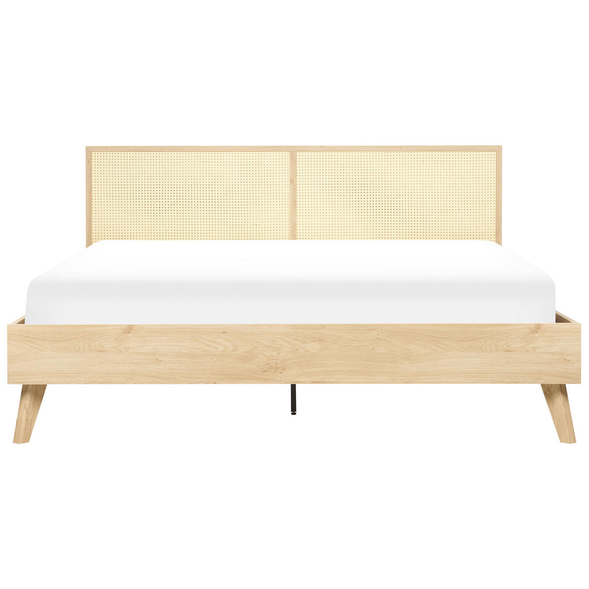BETT 180/200cm Heller Holzfarbton Monpazier - Hellbraun, Naturmaterialien (180/200cm) - Beliani
