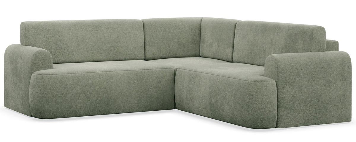 ROHOVÁ pohovka Kaveo, 245 cm univerzální s rohovým dílem - černá/světle zelená, textil/plast (245/245cm) - Selsey