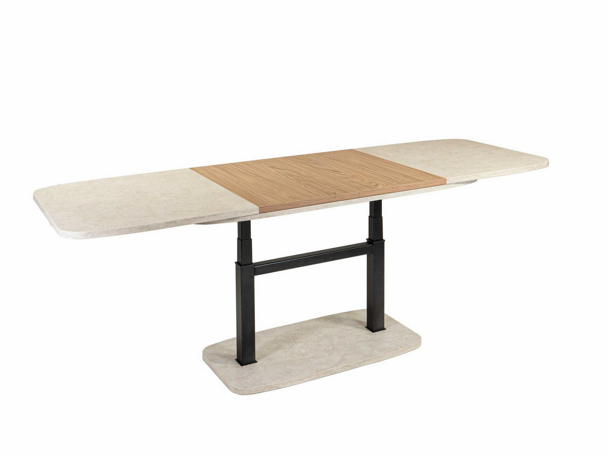 COUCHTISCH höhenverstellbar ausziehbar Cora 110x53x63 Sandstein/Eiche - Sandfarben/Eichefarben, Holzwerkstoff (110/63/63cm) - 58aufmkessel