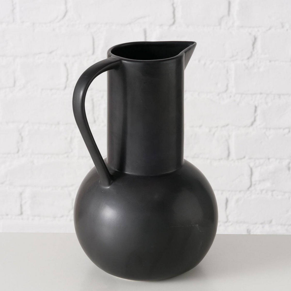 VASE Zuky 25 cm - Schwarz, Keramik (25cm) - Boltze Home
