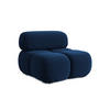 SESSEL Samt Stoff Blau - Blau/Schwarz, Kunststoff/Textil (96/70/95cm) - Makamii