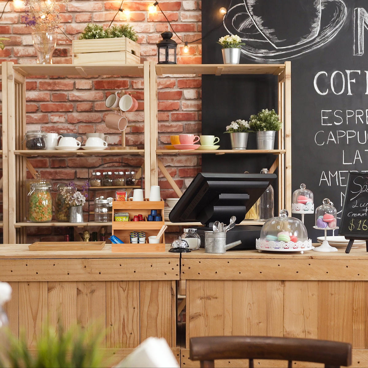 KAFFEE Organizer - Hellbraun, Holz (26.5/24/17.5cm) - Relaxdays