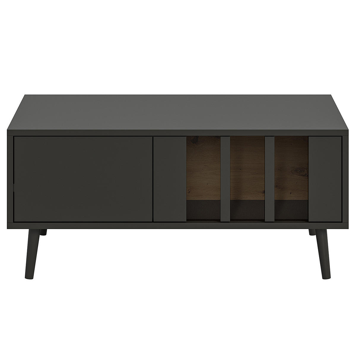 COUCHTISCH - Schwarz / Eiche Artisan Dekor - Eichefarben/Schwarz, Holzwerkstoff (55/90/45cm) - home24