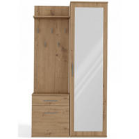 FLURMÖBEL-SET Duvio Eiche Artisan - Silberfarben/Eiche Artisan, Holzwerkstoff/Kunststoff (100/35/180cm) - Selsey