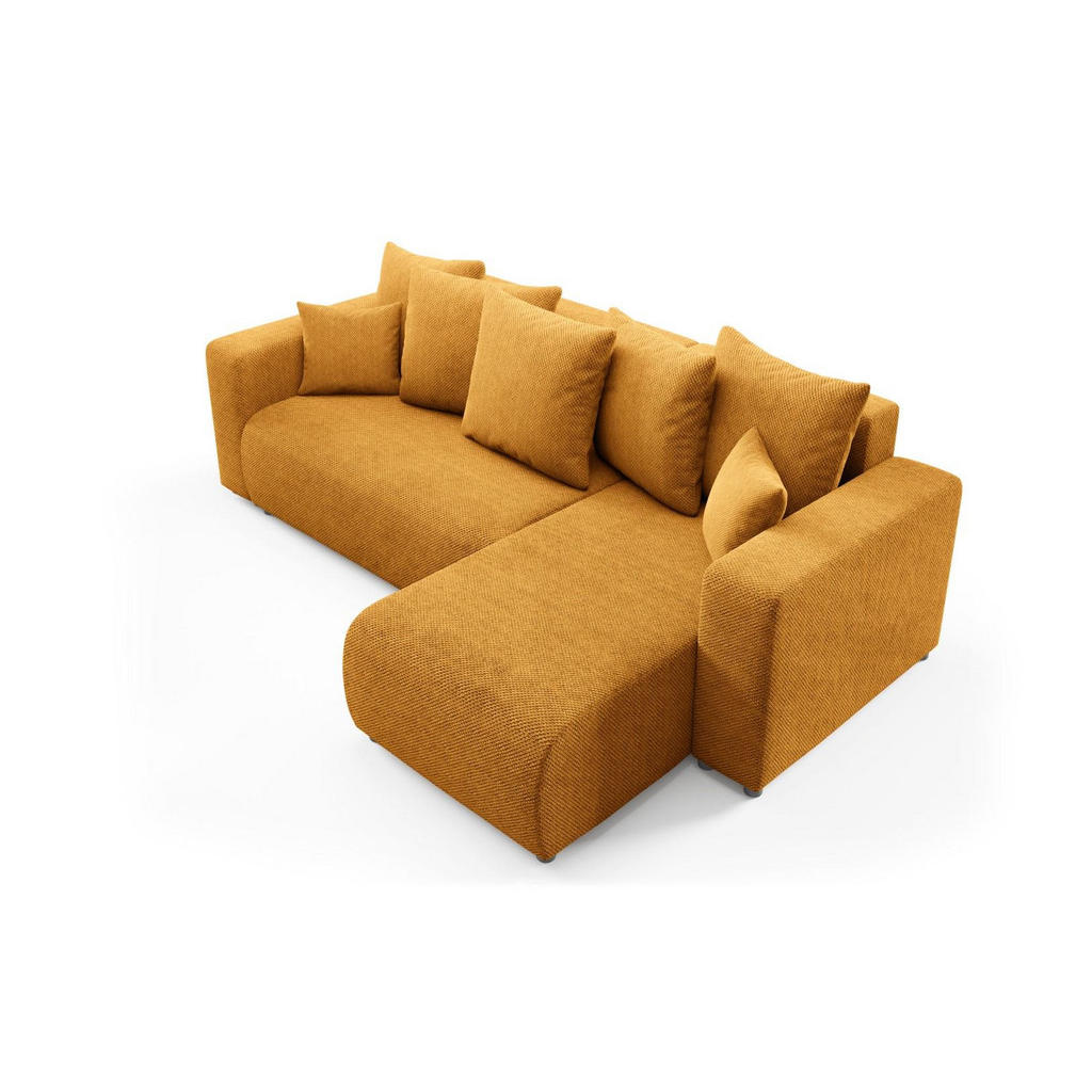 Thumbnail - Furnisell Ecksofa, Currygelb, Textil, 4-Sitzer, seitenverkehrt montierbar, 247x145 cm, Wohnzimmer, Sofas & Couches, Wohn...