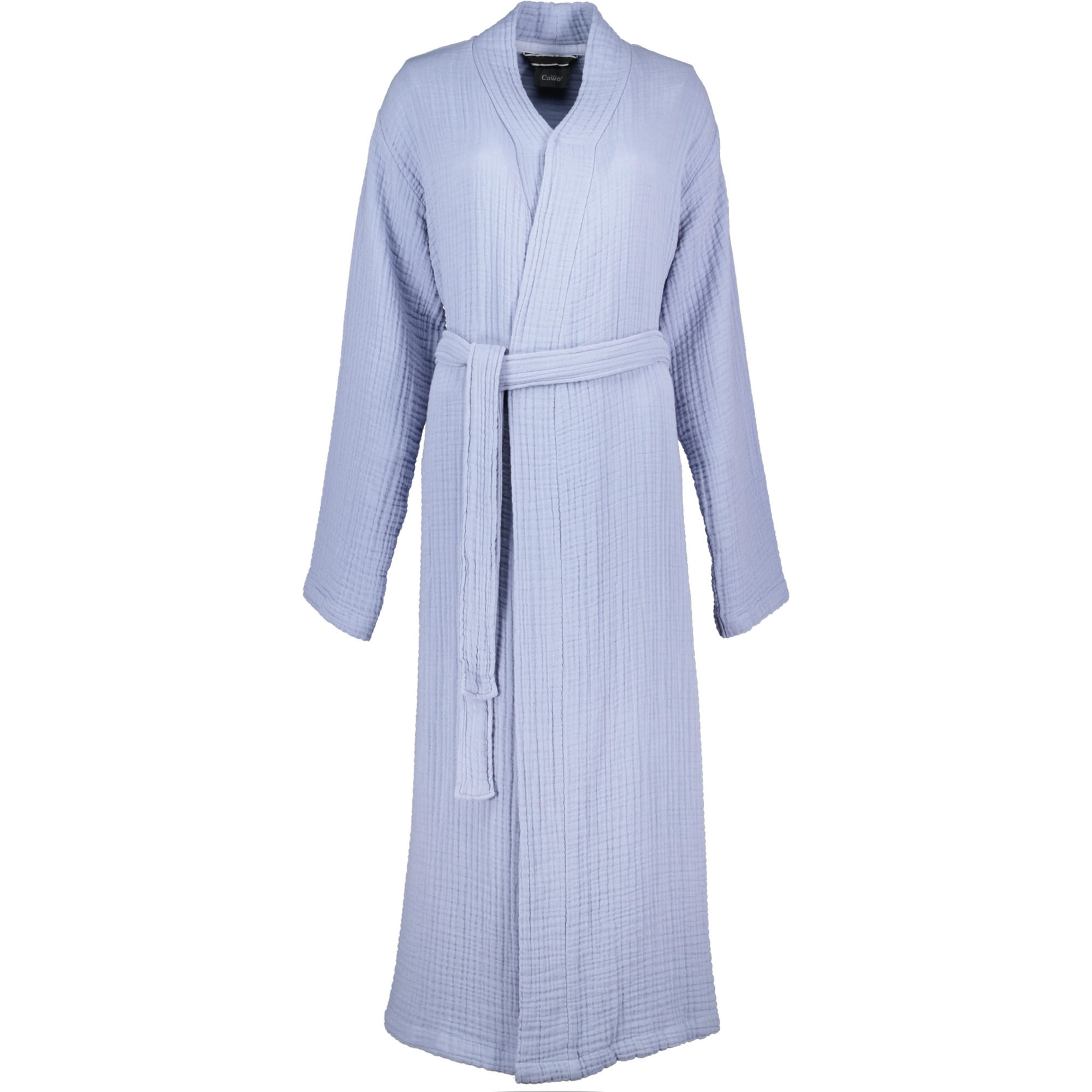 BADEMANTEL DAMEN KIMONO MUSSELIN 838 PASTELLBLAU - 10 - Blau, Textil (L/XLnull) - Cawoe