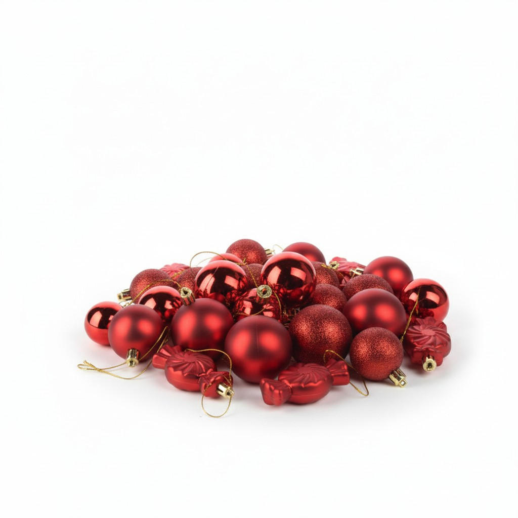 Home Styling Collection Christbaumschmuck Rot 6x32.5x24.5 cm
