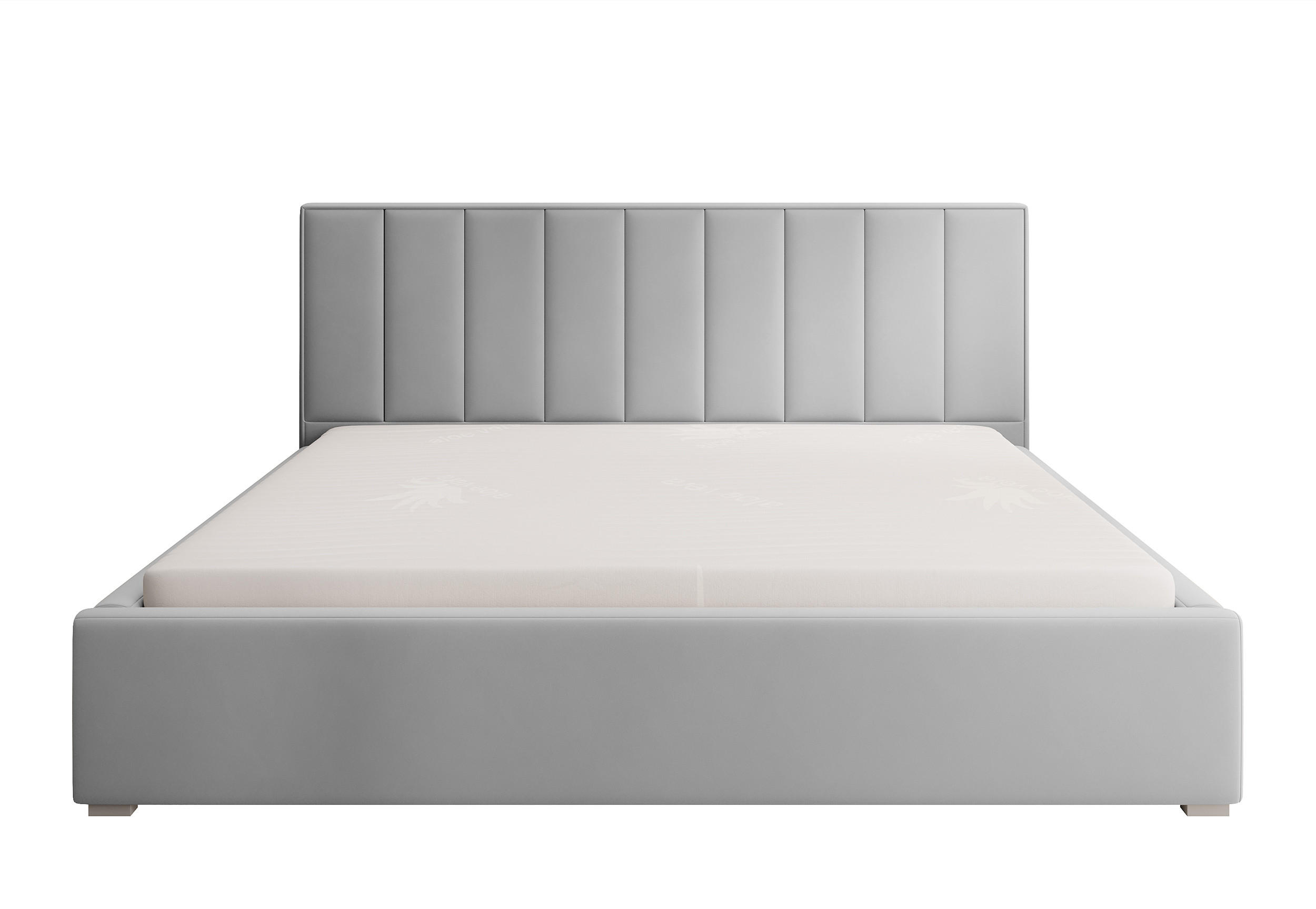 POLSTERBETT Rinus Hellgrau Plüsch mit Bettkasten 180 cm - Hellgrau, Textil (180/200cm) - Selsey