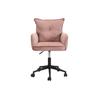 BÜROSTUHL ohne Armlehnen - 59.5 x 64 - samt - rosa Bataru - Pink, Textil/Metall (59.5/88/64cm) - Vente-Unique