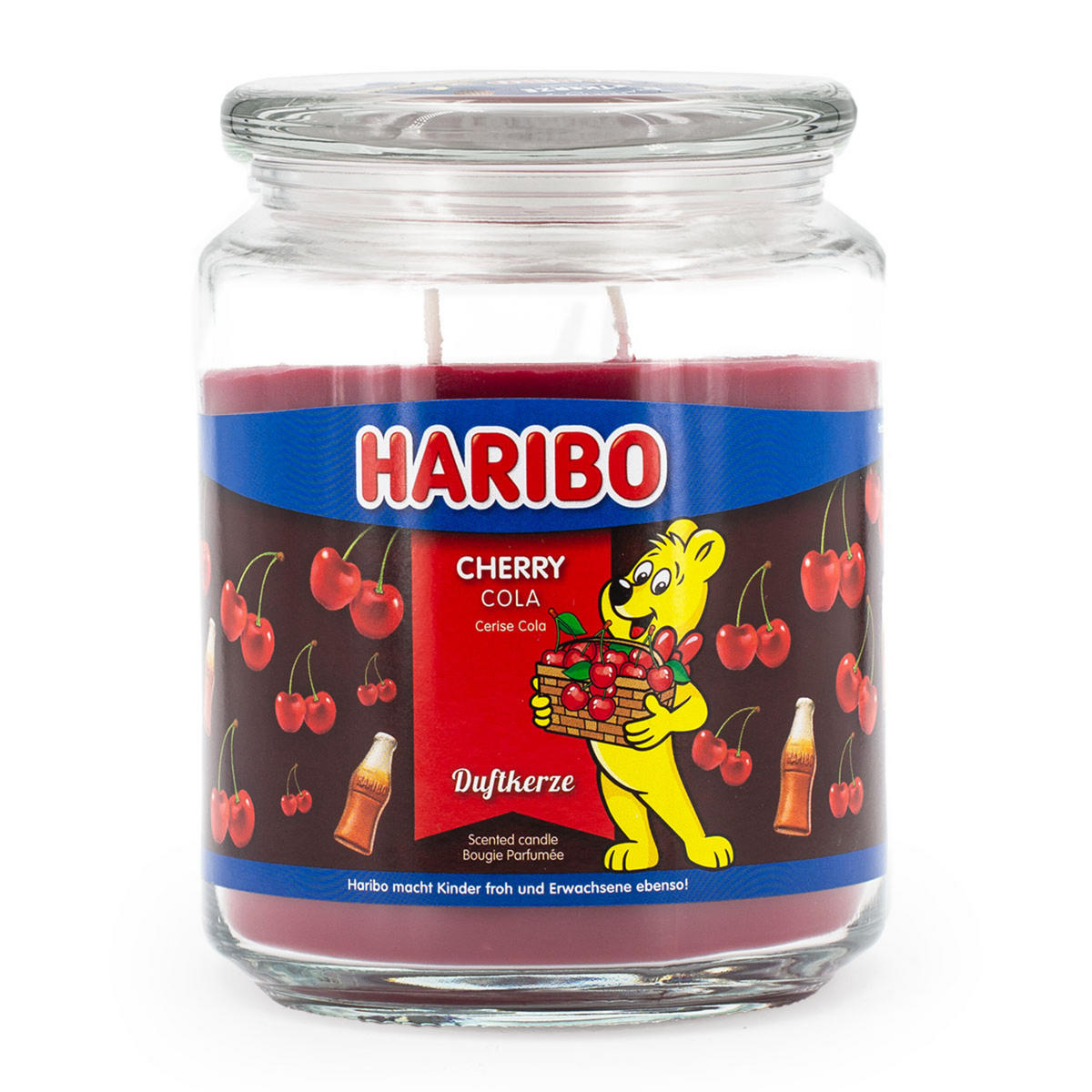 DUFTKERZE Haribo - Dunkelrot, Naturmaterialien/Glas (10/13cm)