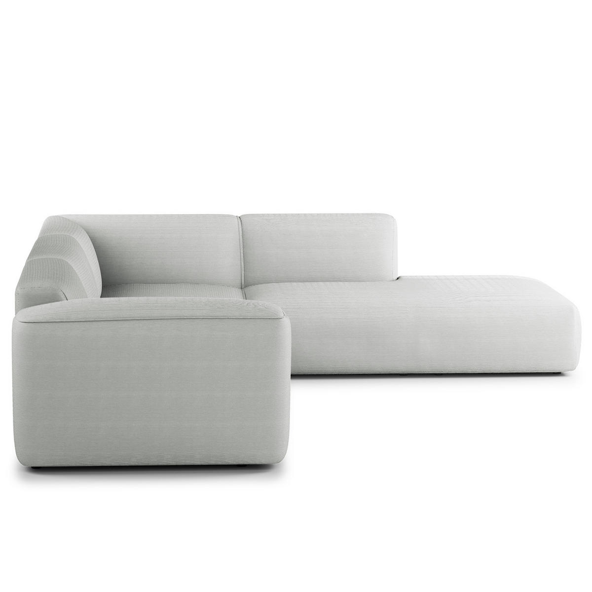 3-SITZER ECKSOFA mit Recamiere - Schwarz/Grau, Kunststoff/Textil (295/231cm) - home24