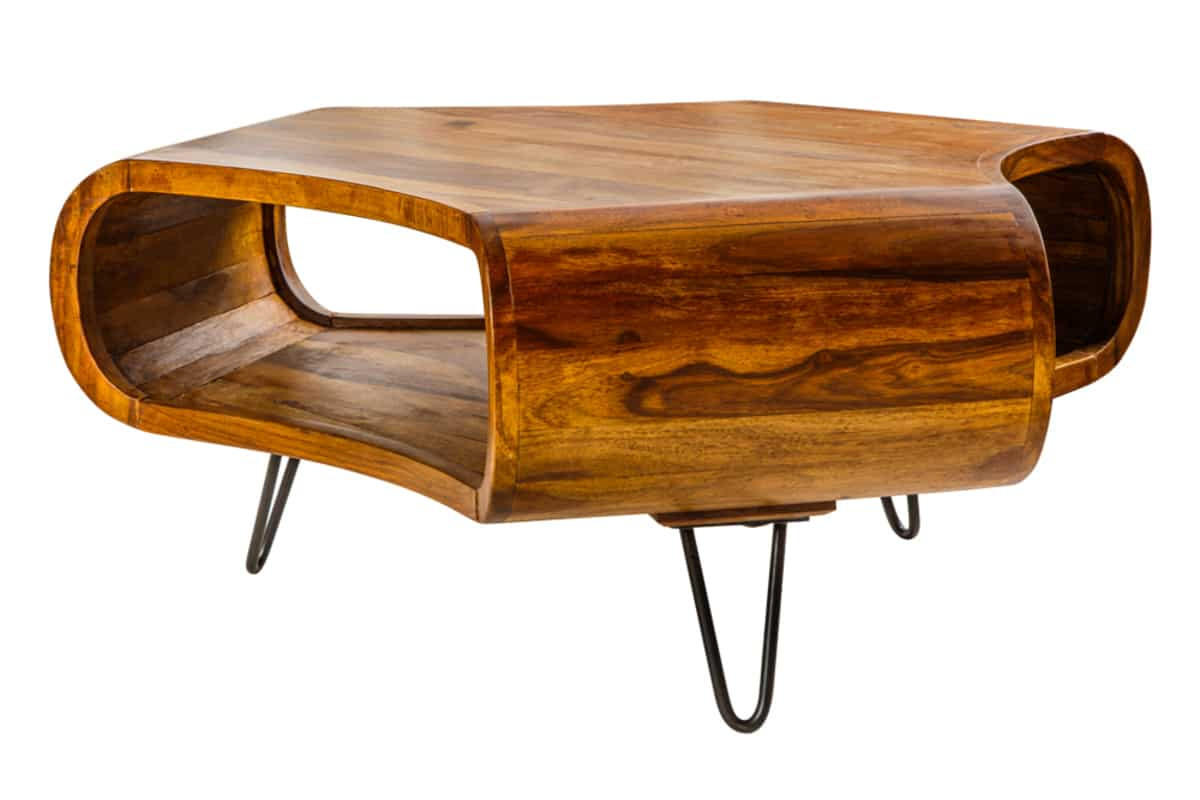 COUCHTISCH ORGANIC LIVING Sheesham rechteckig Natur 90cm - Braun, Holz/Metall (80/90/38cm) - riess-ambiente