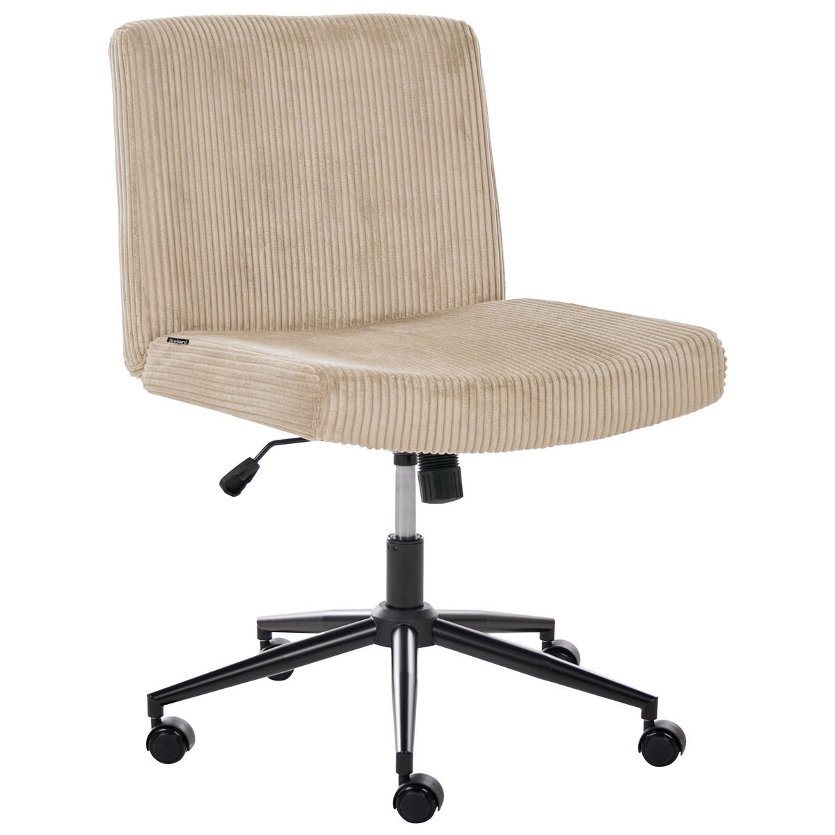 SCHREIBTISCHSTUHL Cord Beige Geddes - Beige, Textil (59/85/71cm) - Beliani
