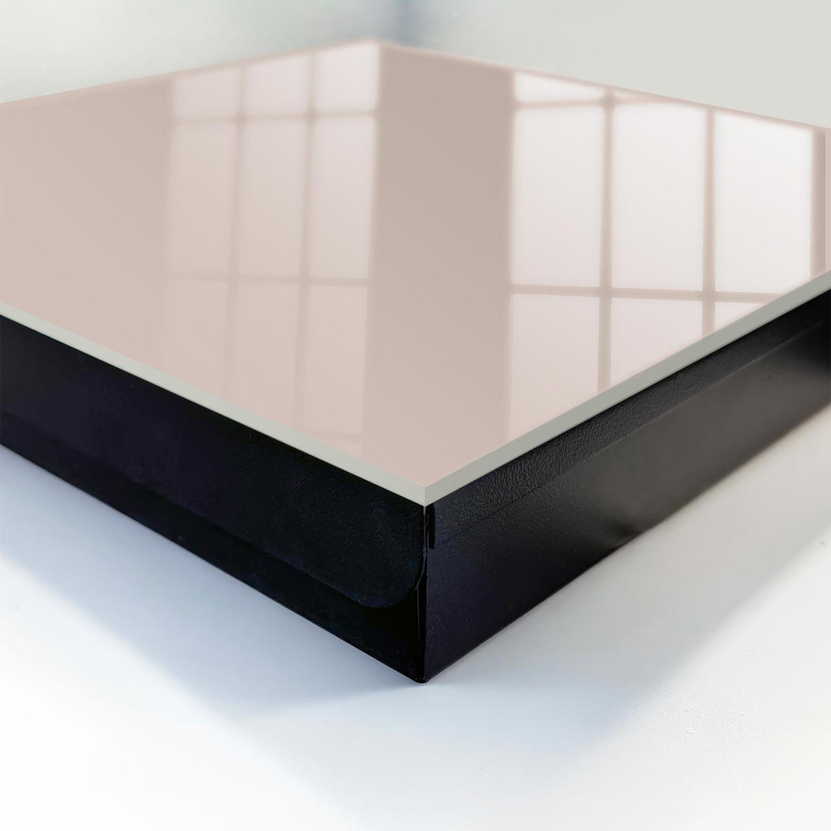 SCHLÜSSELBOX Schwarz 30x30 cm- Türöffnung nach rechts - Warmes, gedecktes Beige - Beige, Metall (30/30/5cm) - TULUP