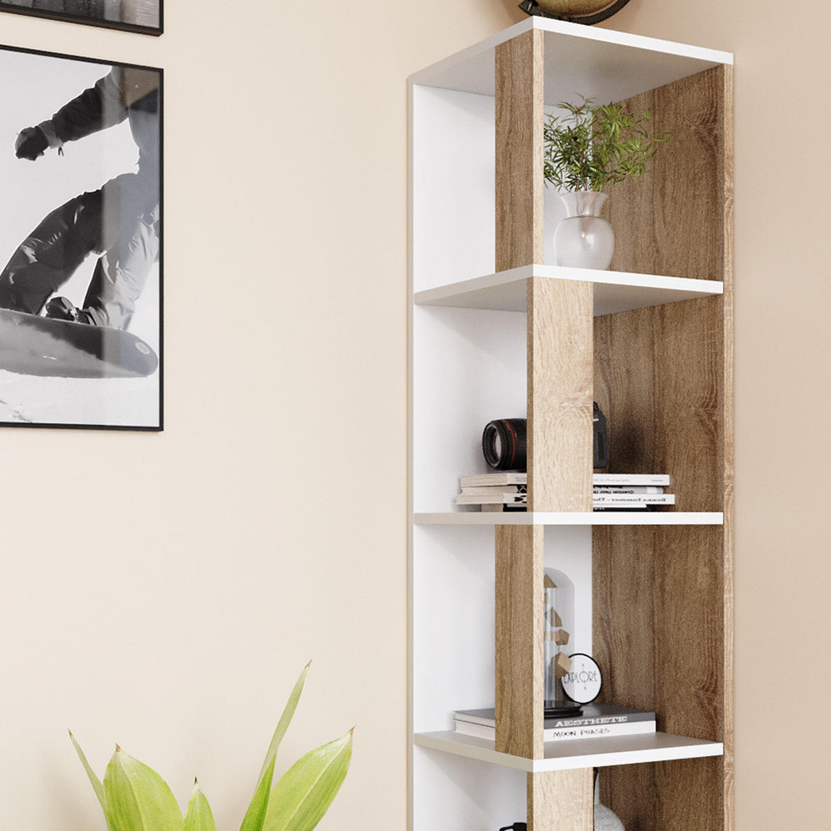 ECKREGAL Lio Sonoma 33.3 x 162.2 cm - Sonoma Eiche, Holzwerkstoff (33.3/162.2/33.3cm) - Vicco