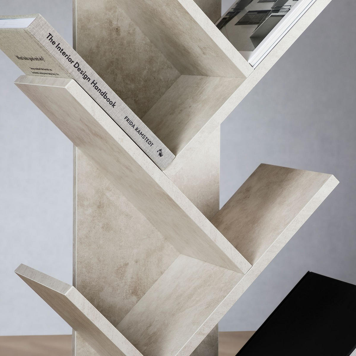 BÜCHERREGAL JULES - Grau, Holzwerkstoff (48/116/23cm) - IDIMEX