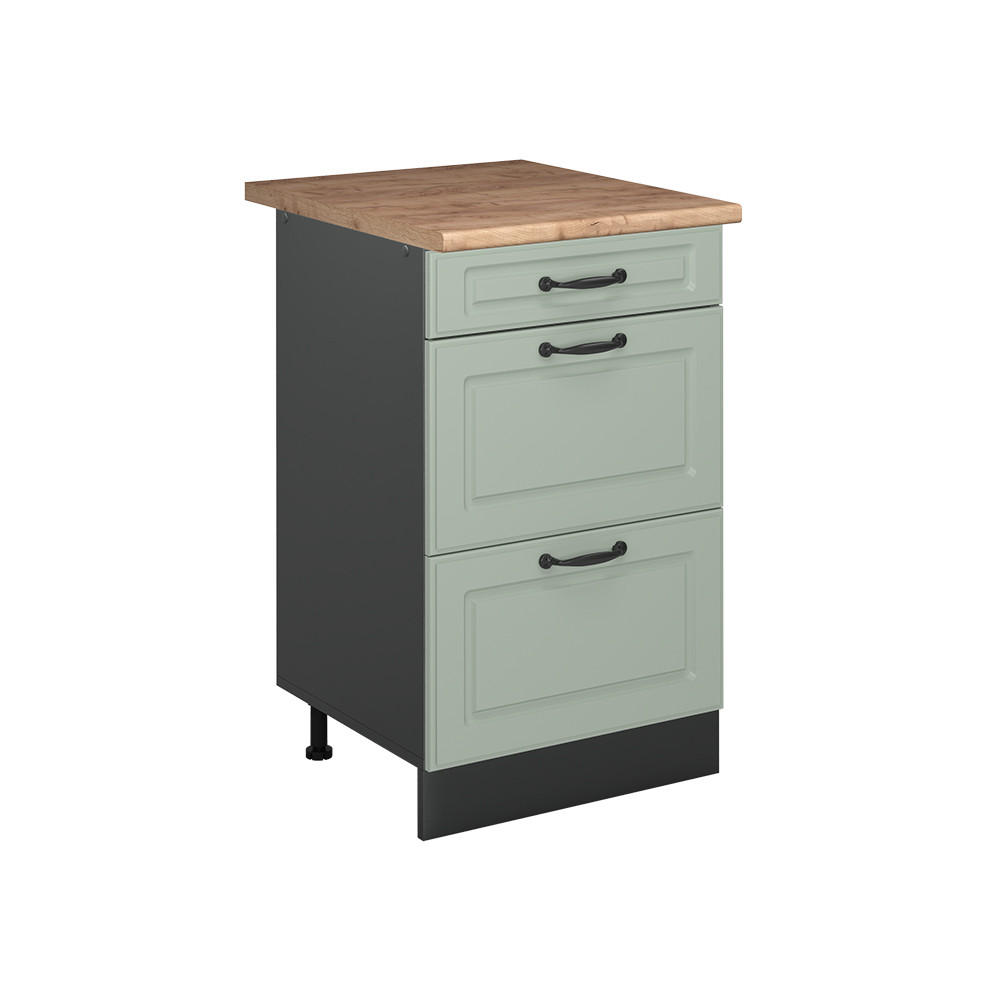 Vicco Küchenunterschrank Grün, Anthrazit 50x81.6x60 cm