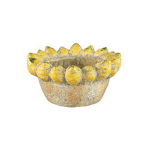 SCHALE Fruitsy Gelb 30/30/15cm - Gelb, Keramik (15cm) - PTMD Collection