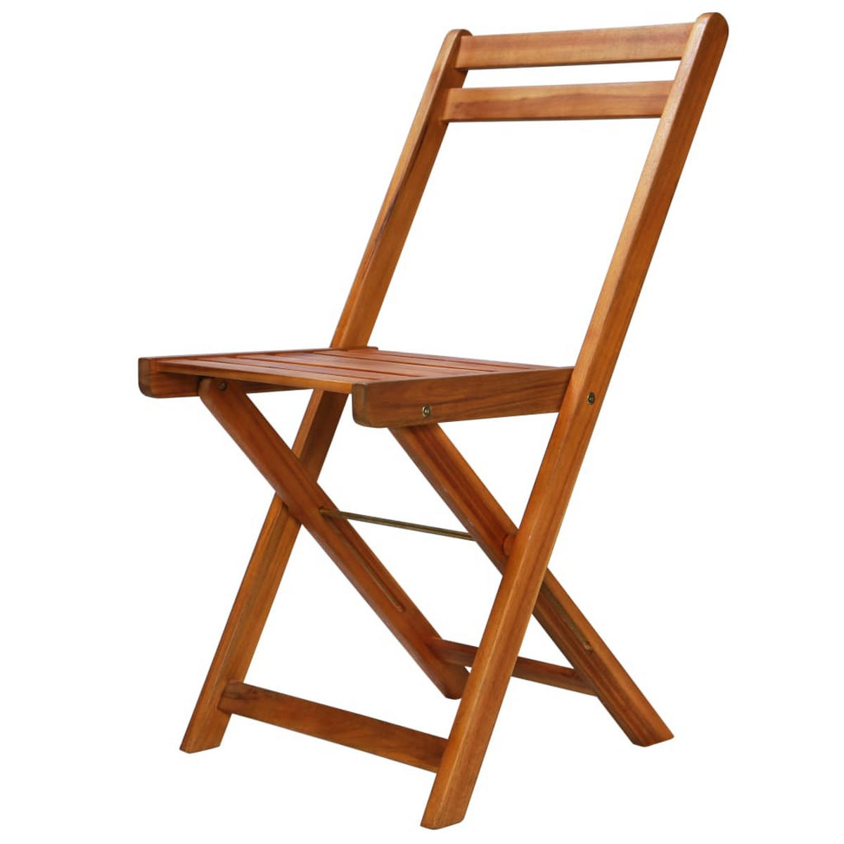 BISTRO-SET 3Er Set Klappbar Massivholz Akazie - Braun, Holz - vidaXL