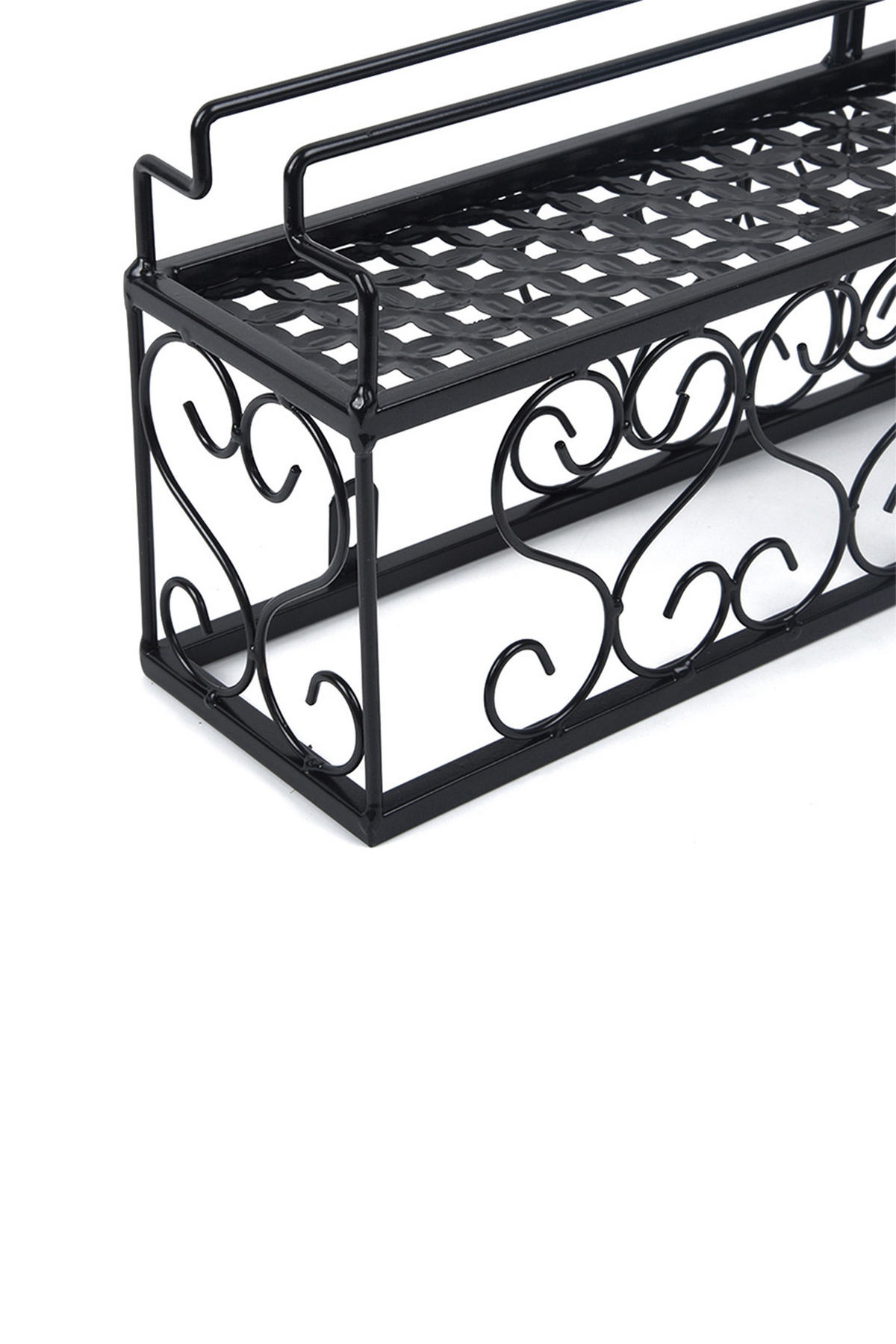 WEINREGAL Wandmontiertes mit Glashalter aus Eisen Sichere Aufbewahrung Vielfältige Anwendung 50 x 10 x 17 cm - Schwarz, Metall (50/17/10cm) - Livingandhome