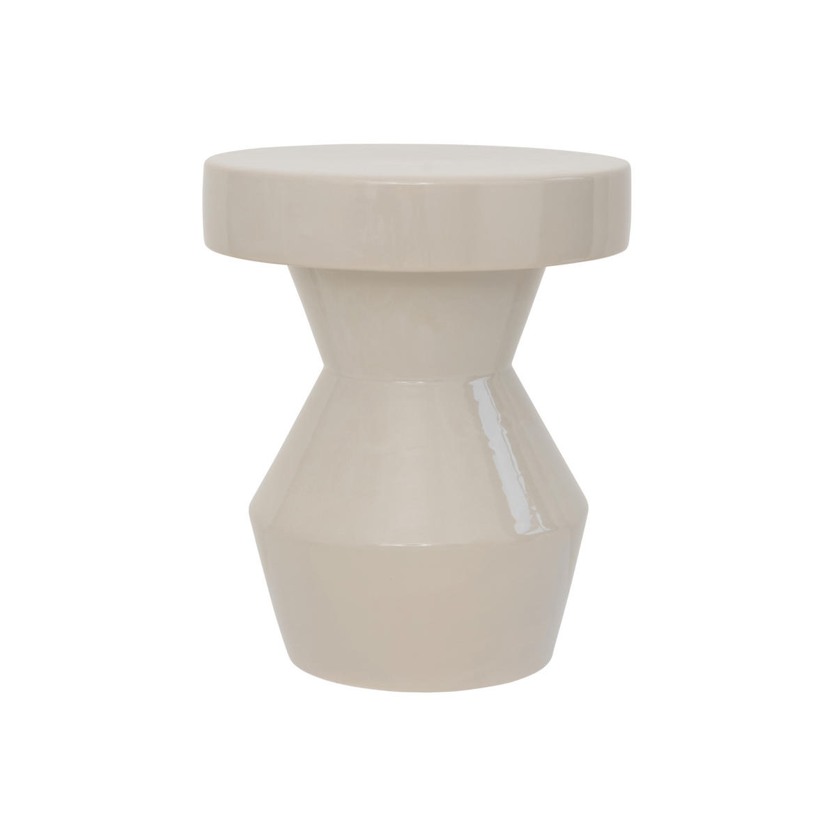 BEISTELLTISCH Sculptural Beige aus Keramik - Beige, Keramik (30/30/35cm) - Tikamoon