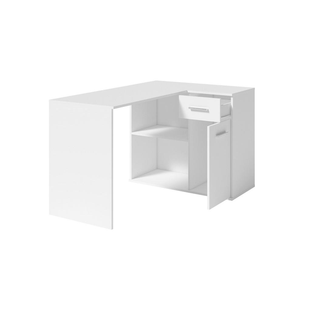 Thumbnail - Deine Möbel 24 Eckschreibtisch, Weiß, Holzwerkstoff, 130x93x78 cm, Arbeitszimmer, Schreibtische, Eckschreibtische