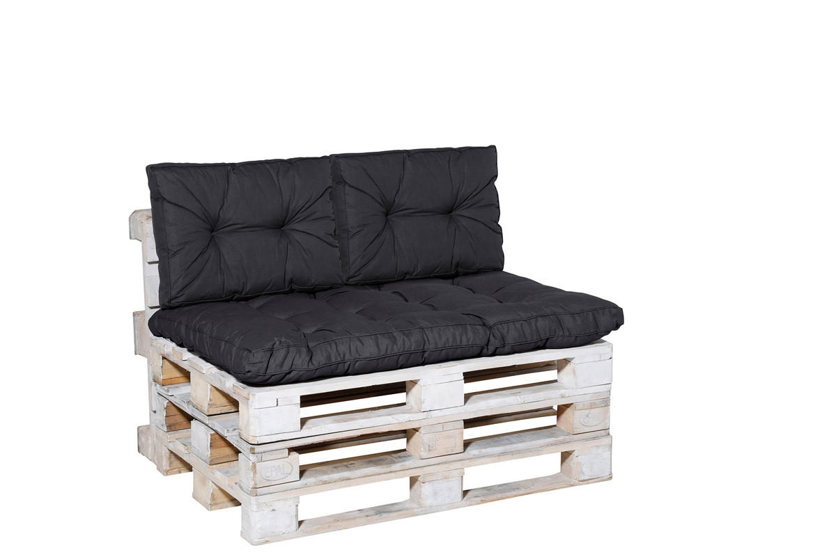 RÜCKENKISSEN Basic 43/60 cm 2er-Set - Schwarz, Textil (60/8/43cm) - Madison