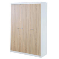 KLEIDERSCHRANK Gabriella - Weiß, Holzwerkstoff/Kunststoff (131/190/52cm) - Roba