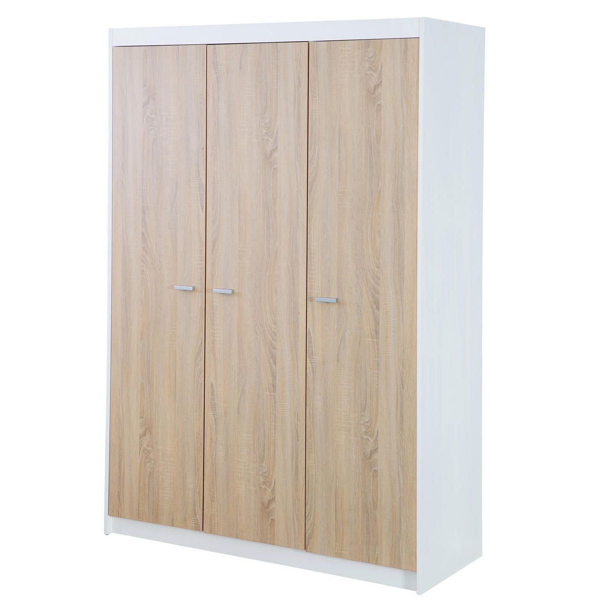 KLEIDERSCHRANK Gabriella - Weiß, Holzwerkstoff/Kunststoff (131/190/52cm) - Roba
