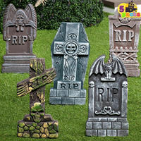 HALLOWEEN Dekoration 5-teiliges Set Grabsteine 43 cm - Multicolor, Kunststoff (5/3/43cm)