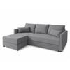 ECKSOFA L Form Dolceo Silbergrau 226/140/78 cm – Schlaffunktion Universell Rechts Links - Greige/Schwarz, Kunststoff/Textil (226/140cm) - AX Living