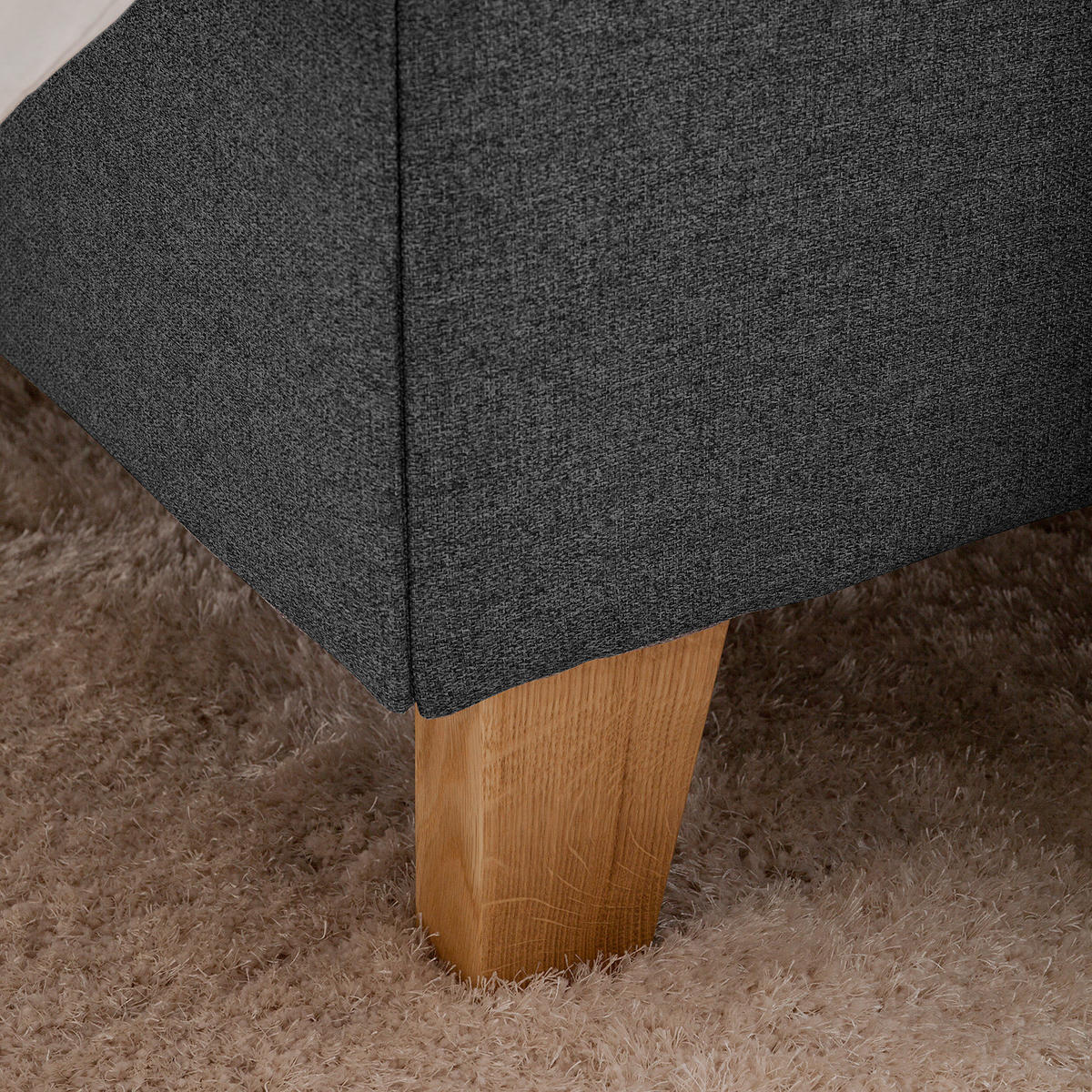 POLSTERBETT - Webstoff - Grau, Holz/Textil (160/200cm) - home24