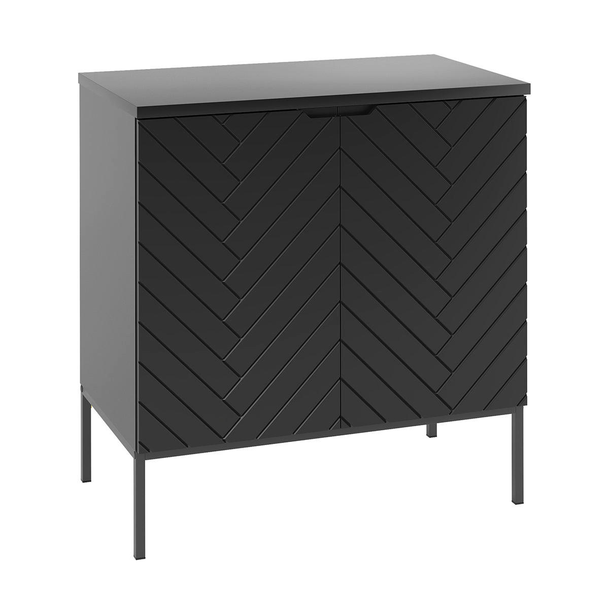 WASCHTISCHUNTERSCHRANK 80.6cm Daria Schwarz - Schwarz, Holzwerkstoff (80.6/84.2/46.5cm) - Petits-meubles