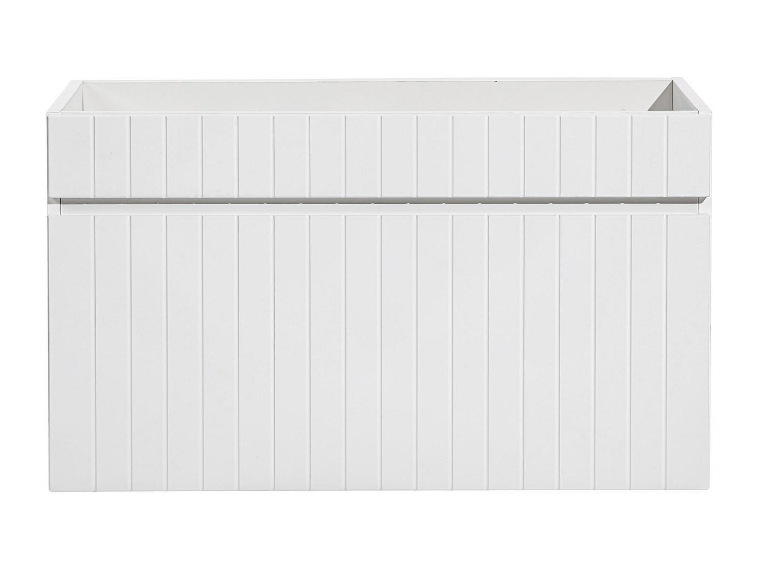 WASCHBECKENUNTERSCHRANK - 80 cm x 46 cm - Holz, Platte - Weiß - SATARA - Weiß, Holz (80/46/46cm) - Vente-Unique
